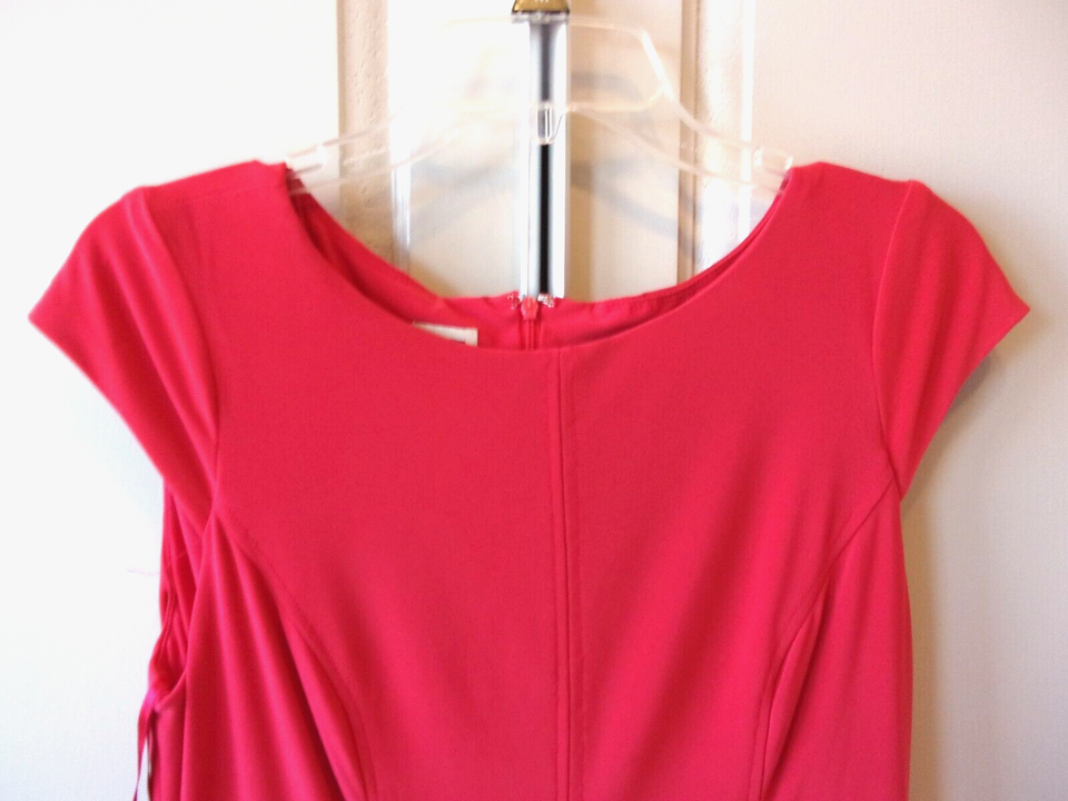 DESIGNER ANNE KLEIN RED SHORT SLEEVE DRESS RED SIZE 8 - $35.18