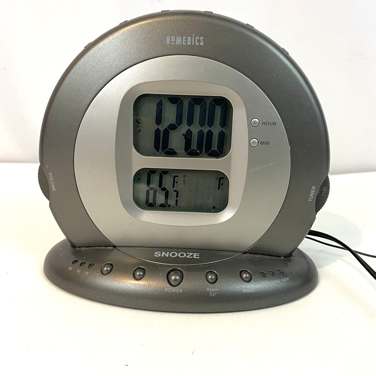 Homedics Soundspa Projection Alarm Clock Radio 6 Nature Sleep Sounds SS-5000  - $19.79