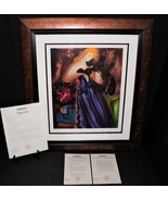 Linda Le Kinff Donatienne in Violets 29x26 Framed Limited Serigraph Hand... - £273.64 GBP