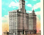 Wrigley Building North and South Sections Chicago IL UNP 1920s WB Postcard - $3.91