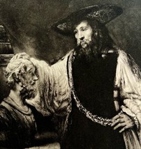 Rembrandt 1944 Aristotle Bust Of Homer Gravure Style Phaidon Print DWU10 - £78.17 GBP