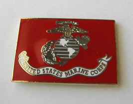 US MARINE CORPS USMC MARINES RECTANGLE LAPEL PIN BADGE 1 INCH - £4.50 GBP