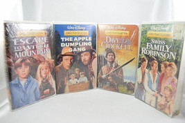 Lot Disney VHS Apple Dumpling Witch Mountain Davy Crockett Swiss Family Robinson - $13.81