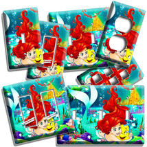 Little Mermaid Ariel Flounder Light Switch Outlet Wall Plate Kids Room Art Decor - £9.58 GBP+