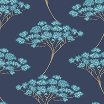 Blue Ficus Peel And Stick Wallpaper Is Available From Nuwallpaper (Nus3147). - £36.15 GBP