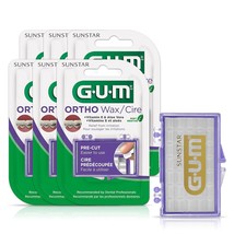 GUM - 10070942007242 Orthodontic Wax, Mint with Vitamin E and Aloe Vera ... - £9.20 GBP
