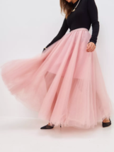 FASHIONABLE BLUSH TULLE SKIRT for girls and women. Any size and color. 1... - $58.00+