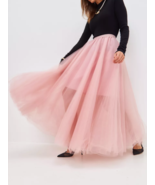 FASHIONABLE BLUSH TULLE SKIRT for girls and women. Any size and color. 1... - $58.00+