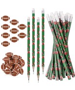 36 Set Football Pencils And Football Erasers, Sport Pencils &amp; Erasers, F... - £17.91 GBP