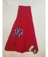 Wooden Ships Sweater Scarf Red Birdie Vintage Paola Buendia One Size 65&quot; - $828.21 MXN