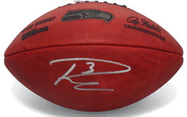 Russell Wilson Autographed Seahawks Metallic Logo Nfl Duke Football Fanatics - £571.83 GBP