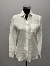 Martina Venti Dodici white linen shirt size 40 - $137.61