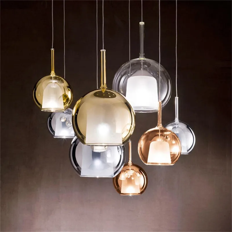 Ht designer simple glass bubble pendant lights dining room bar restaurant kitchen color thumb200