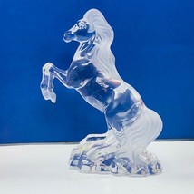 Horse figurine Lenox 1994 crystal glass sculpture statue stallion mare vtg pony - £98.92 GBP