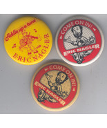 ERIC NAGLER 3 Vintage BUTTONS CHILDREN ENTERTAINER Fiddle Up a Tune! COM... - $9.77