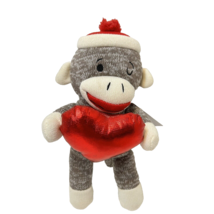 MTY International Plush Valentines Day Winking Sock Monkey Stuffed Anima... - £6.69 GBP