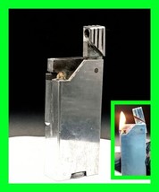 Vintage Solid Block Aluminum Petrol Cigarette Lighter - In Working Condition #1 - £38.69 GBP