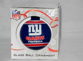 New York Giants Team Logo Glass Ball Ornament NFL  - £3.96 GBP