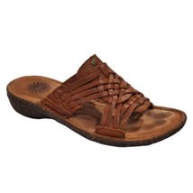 Ugg Australia Keala Women&#39;s Woven Brown Leather Sandals Size 8  - £30.98 GBP