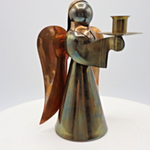 6&quot; Copper Brass Metal Angel Cup Candle Holder Christmas Mid Century Hong... - £11.96 GBP