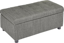 Arlos Rectangular Fabric Storage Ottoman With Tufted Design By, Shadow G... - $152.95