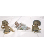 Vintage Bisque Piano Babies Set 3 One Has Diaper Pin - £14.70 GBP