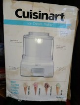 - Cuisinart 1.5 Quart Frozen Yogurt Ice Cream Sorbet Maker White NEW DAMAGED BOX - $51.08