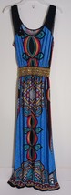 Unbranded Colorful Maxi Sheer Shoulder Elastic Waist Dress Women&#39;s Size L - $286.16 MXN