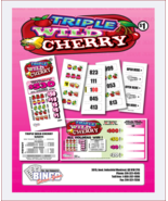 Triple Wild Cherry Pull Tabs – 900ct $1 Game | Fundraiser Charity Bar Bingo - €98,89 EUR