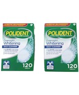Lot of 2- Polident Overnight Whitening Denture Cleanser  120 Ct Each Exp. 2/25 - $7.18