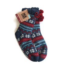 MUK LUKS Womens Cabin Socks L/XL Shoe Size 8/10 Multi-Color Snow Flake Warm Cozy - £15.55 GBP