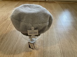 NWT Nine West Cap Hat Faux fur Women’s Adjustable Head- size Grey - £18.83 GBP