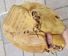 Vtg Baseball Mitt Glove-Leather-Professional Model No. 0238-Distressed-A... - $33.74