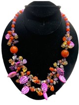 carnelian amethyst MOP necklace 20” - £99.91 GBP