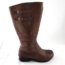 Keen Bern Baby Brown Leather Knee High Riding Boots Side Zipper Womens 7 - $64.34