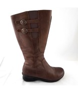 Keen Bern Baby Brown Leather Knee High Riding Boots Side Zipper Womens 7 - $64.34