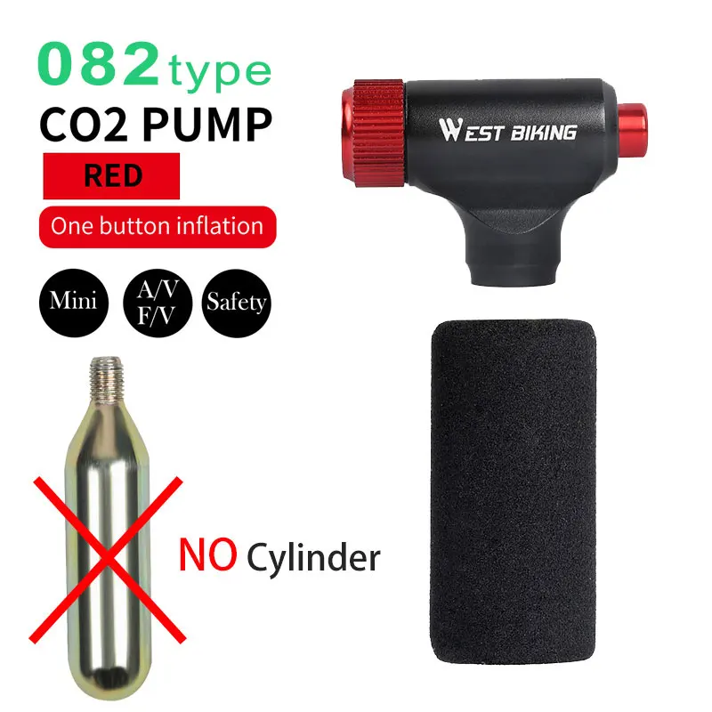 WEST BI Mini CO2 Inflator Portable Auto Hand Pump Schrader &amp; Presta Valve Adapte - $50.82