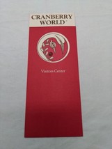 Cranberry World Plymouth Massachusetts Visitor Center Brochure - £16.34 GBP
