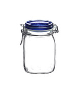Bormioli Rocco 1L Swing Top Fido Jar | Blue Lid - £29.67 GBP