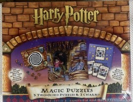 Harry Potter Magic Puzzles Two-Sided 3 Puzzles and 2 Charms Bepuzzled Pu... - $12.18