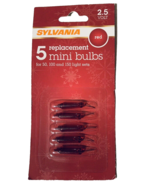 2.5 volt Sylvania Red Mini Christmas Light Bulbs for 50 100 150 Strings ... - £6.53 GBP