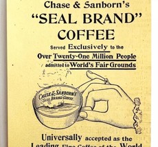 Chase Sandborn Seal Brand Coffee 1894 Advertisement Victorian Beverage 3 ADBN1f - $14.99