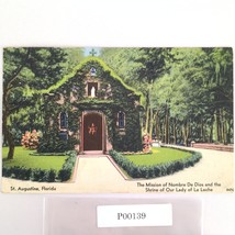 Vtg St Augustine Florida Linen Postcard Nombre Dios Mission Our Lady La ... - $282.73 MXN