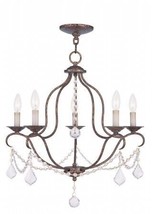 Livex 6435-71 5 Light Chandelier in Venetian Golden Bronze - $450.84