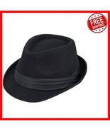 Men&#39;s Classic Trilby Fedora Hat - Warm Wool Blend for Stylish Outings - $447.07 MXN