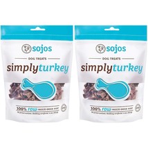 SOJOS 2 Pack of Simply Turkey Dog Treats, 4 Ounces each, 100 Percent Raw Freeze- - £35.91 GBP