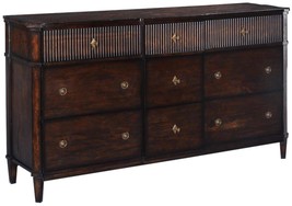 Dresser Chest of Drawers St Denis Dark Rustic Pecan Wood Soft Glide 9-Dr... - £3,044.74 GBP