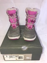Timberland Girls&#39; Winterfest Waterproof Insulated Boots Grey/Purple Size 5 - $21.34