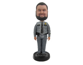 Custom Bobblehead Police Agent In Formal Attire Out To Guard The City - Careers  - £65.63 GBP
