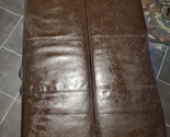 DARK BROWN LEATHER HIDE-A-BED OTTOMAN FOLD OUT BED FULL SIZE 6 FOOT NEW ... - $121.50